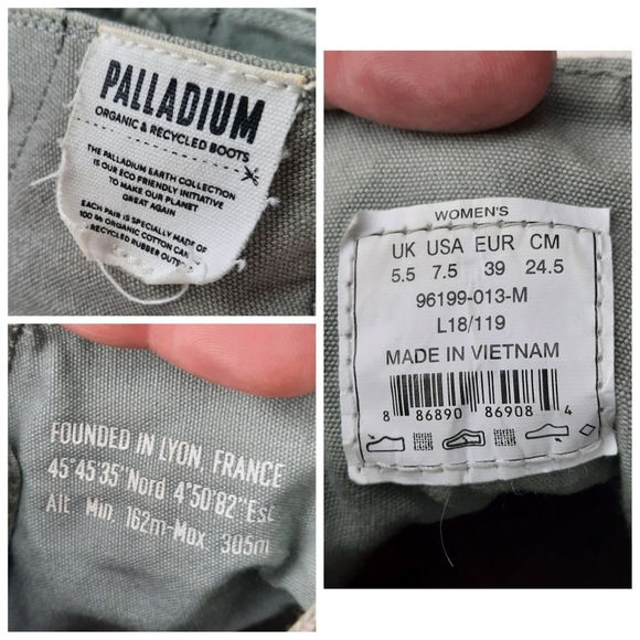 Palladium x Free People Earth Collection Hi Ankle Combat Boots Confetti Sole 7.5 - Picture 8 of 11